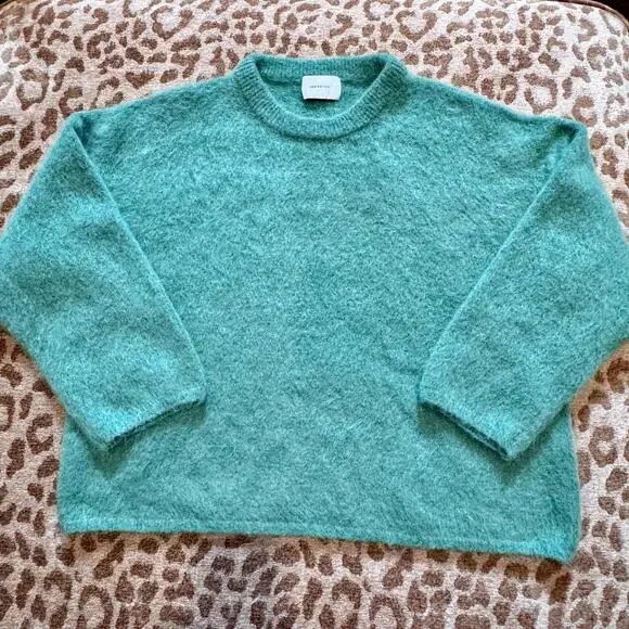 H&M Edition Oversized Mohair-Blend Sweater Green L/XL - Picture 2 of 9